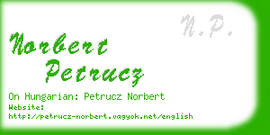 norbert petrucz business card